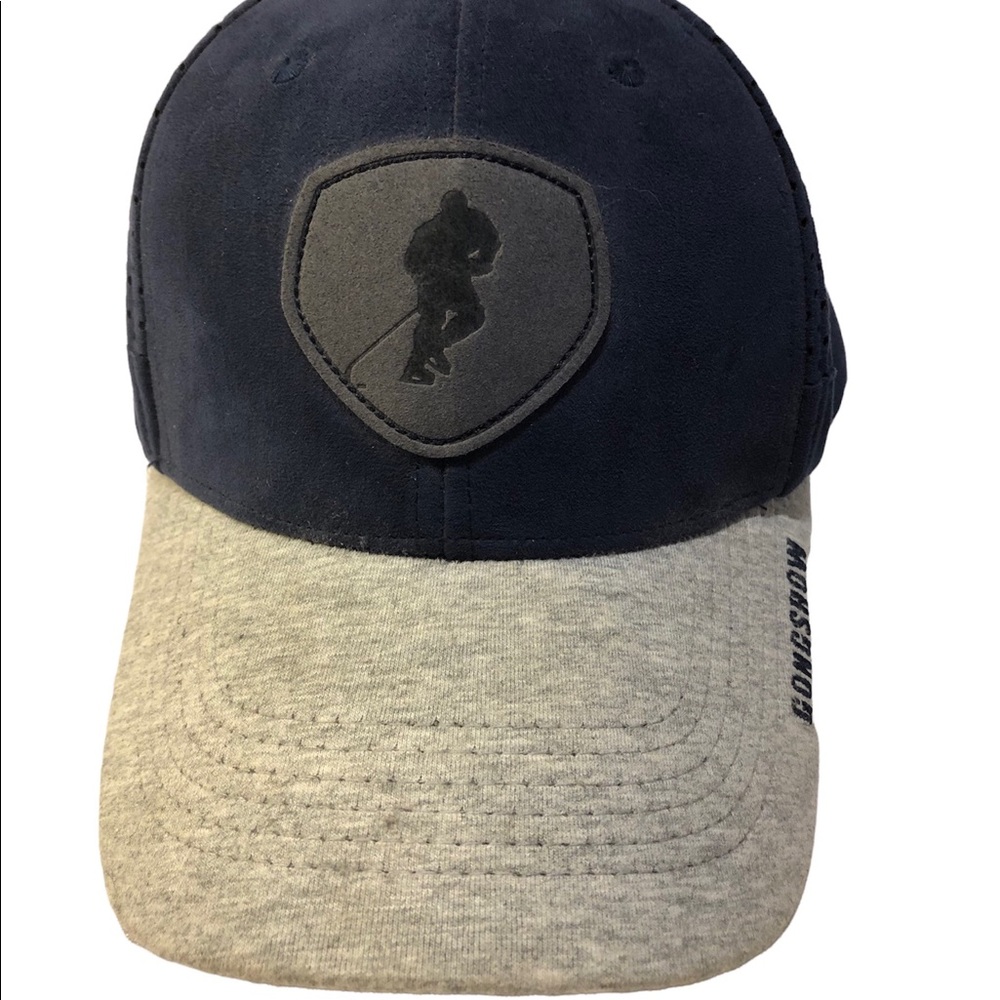 Gong Show Hockey apparel one size cap hat Faux suede blue/grey